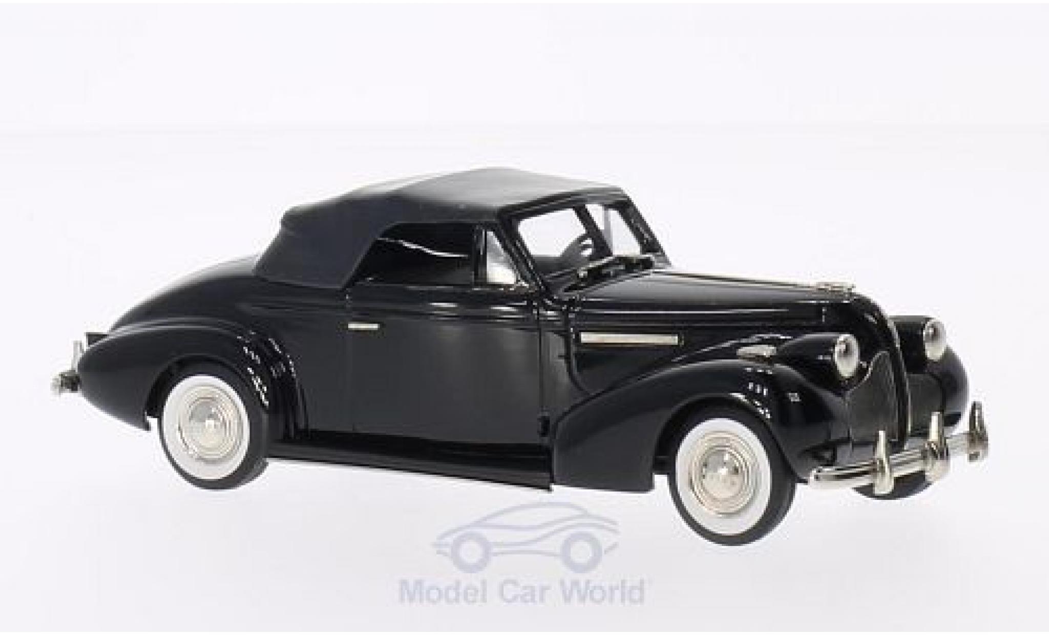 Buick Century 1/43 Brooklin Cabriolet Coupe M66-C zwart 1939 modelauto