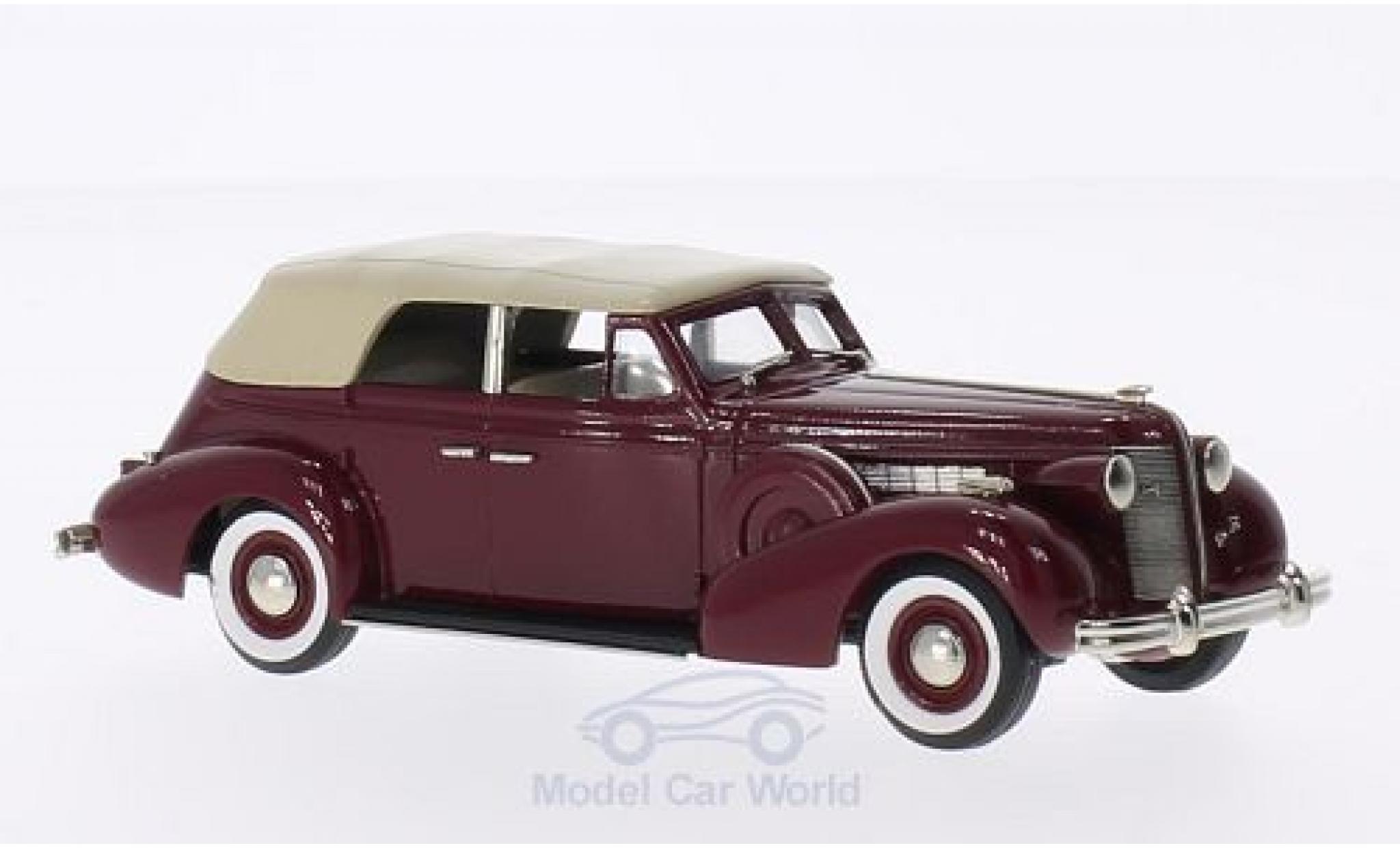Buick Special 1/43 Brooklin 5-Passenger Cabriolet Phaeton rood/beige 1937 modelauto