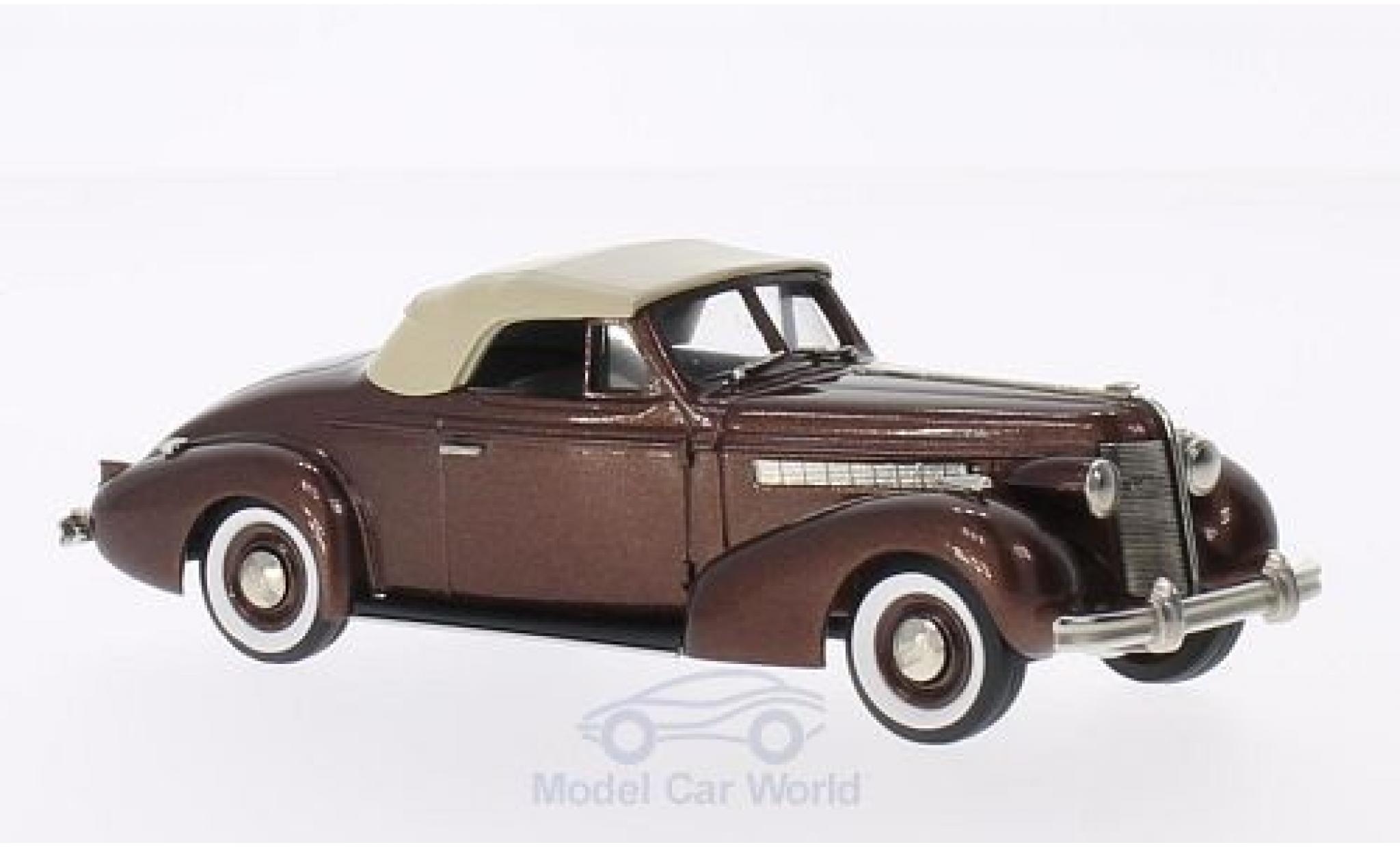 Buick Special 1/43 Brooklin Cabriolet Coupe M46-C metallic bruin/bruin 1937 modelauto