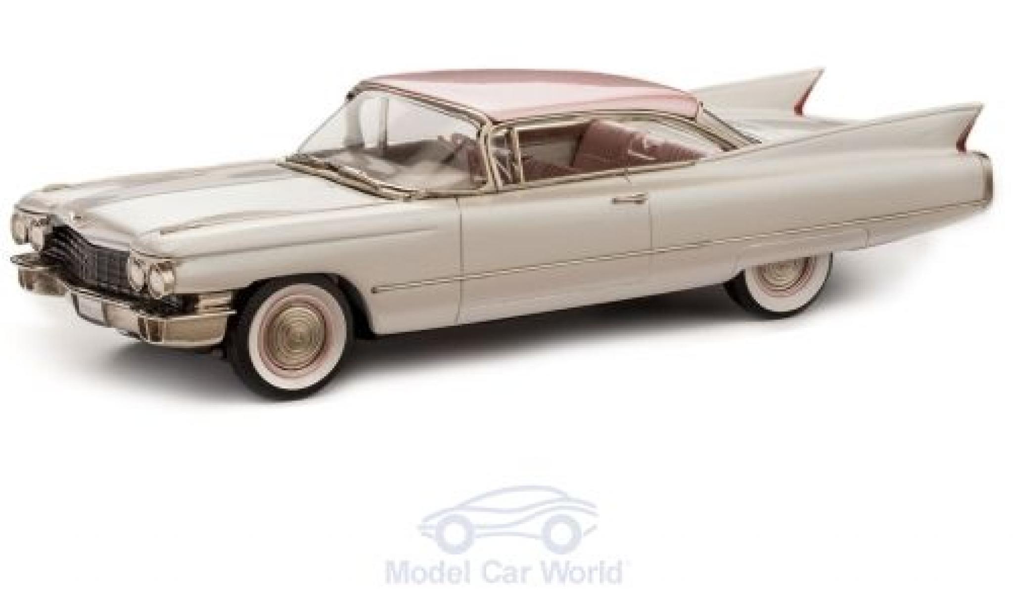 Cadillac Series 62 1/43 Brooklin Coupe metallic wit/metallic roze 1960 modelauto