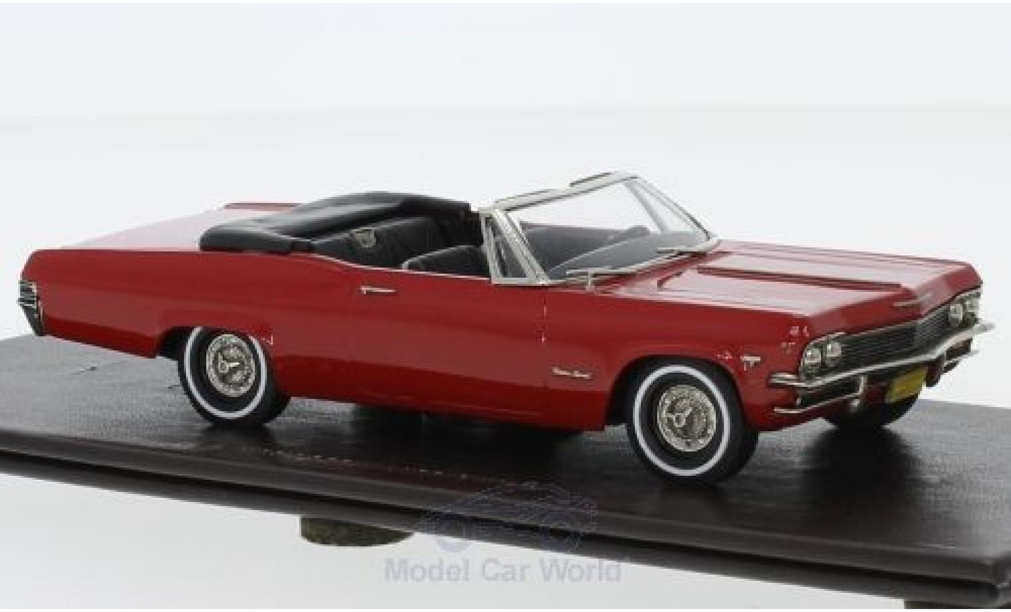 Chevrolet Impala 1/43 Brooklin Cabriolet rood 1965 modelauto