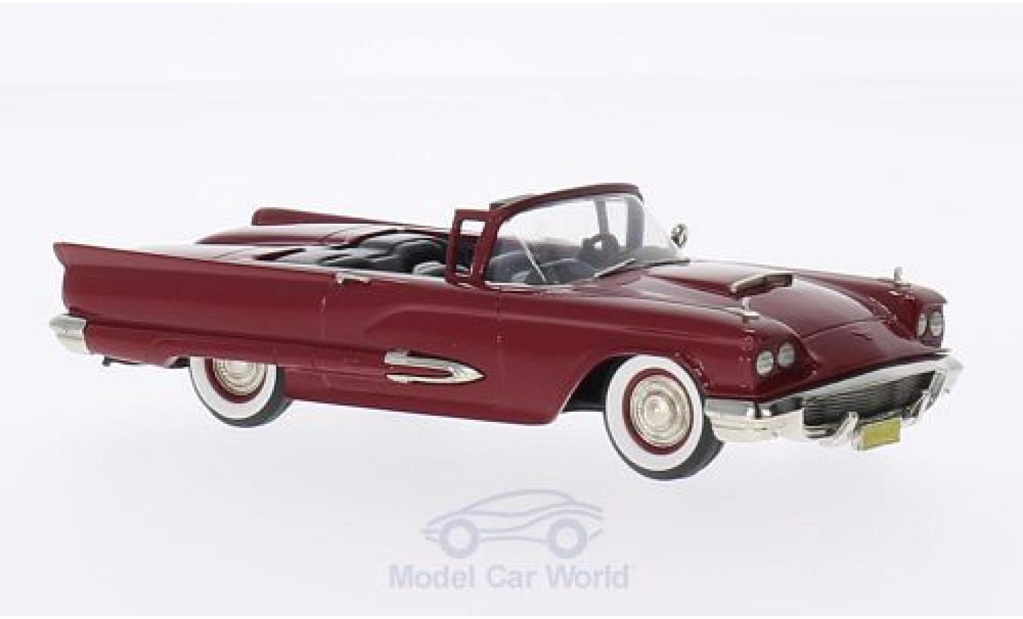 Ford Thunderbird 1/43 Brooklin Cabriolet rood 1959 modelauto