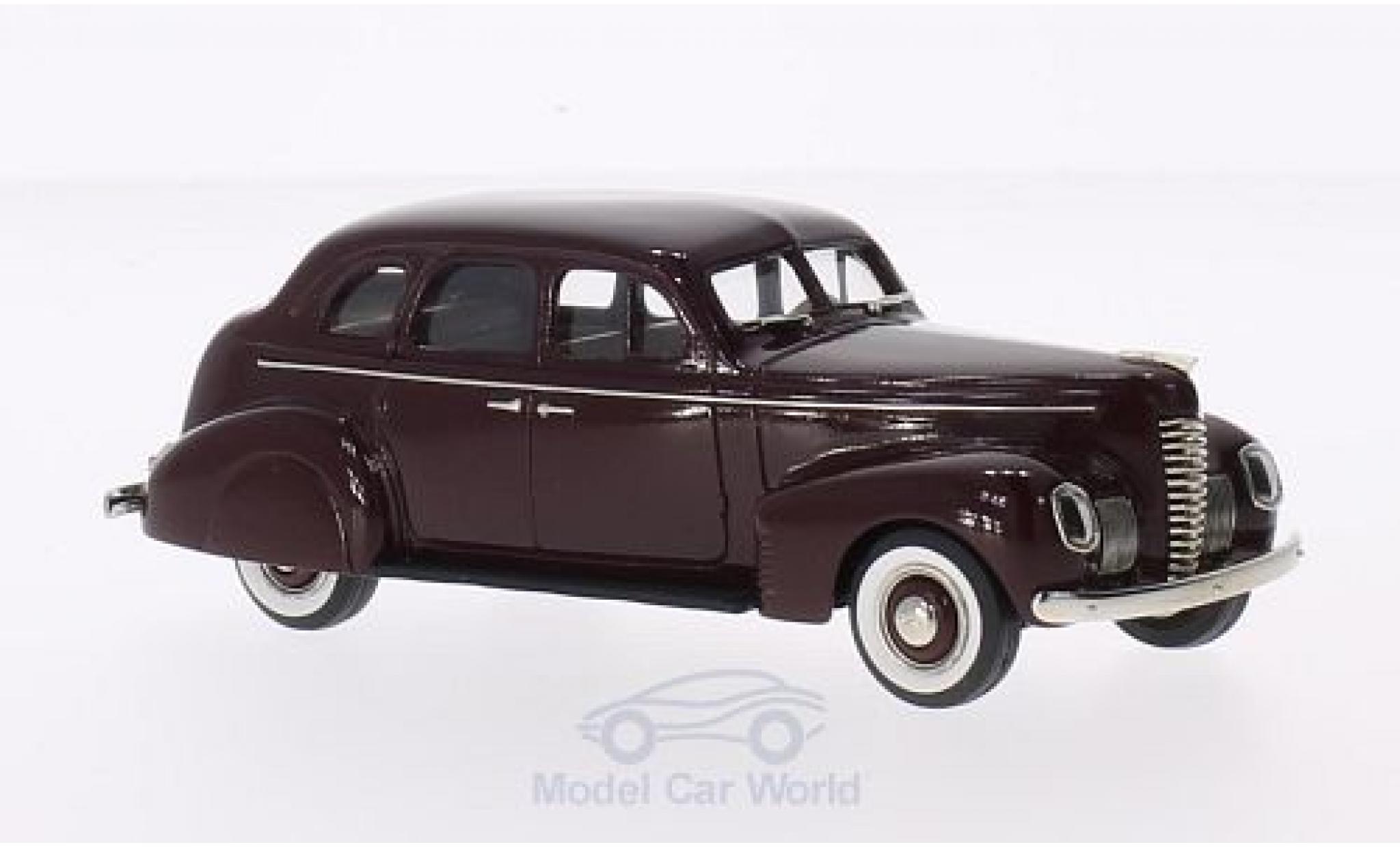 Nash Ambassador 1/43 Brooklin Eight 4-Door Touring Sedan rood 1939 modelauto