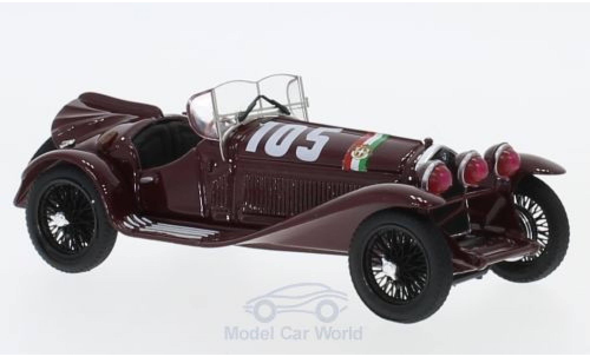 Alfa Romeo 2300 1/43 Brumm RHD No.105 Mille Miglia 1932 T.Nuvolari/G-B.Guidotti modelauto