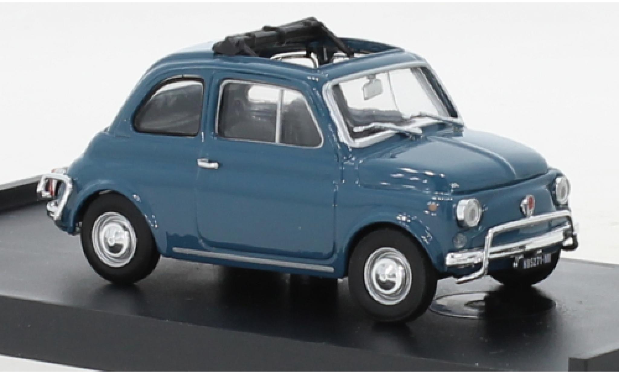 Fiat 500 1/43 Brumm L blauw 1968 modelauto