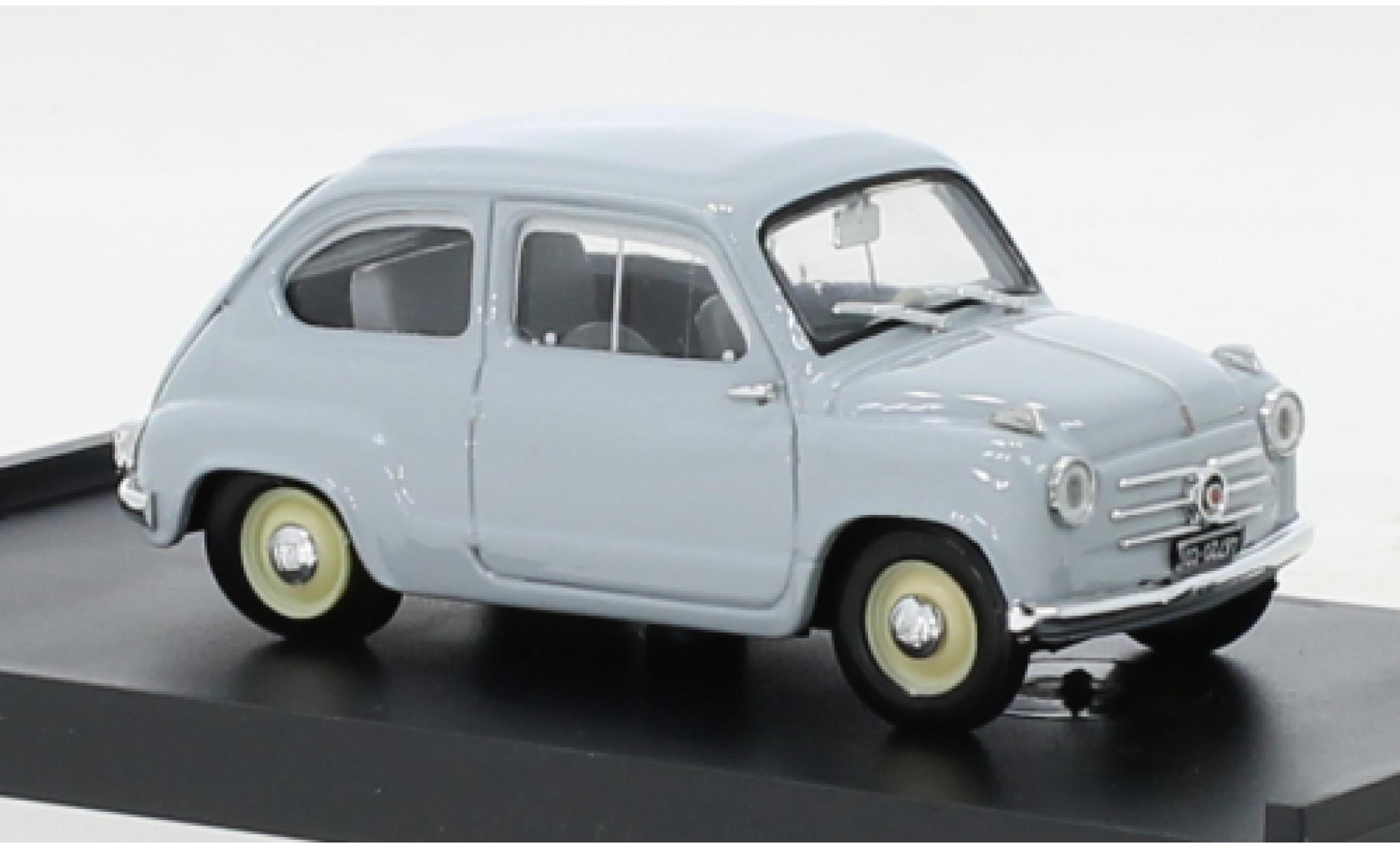 Fiat 600 1/43 Brumm Berlina Serie 1 grijs 1955 modelauto