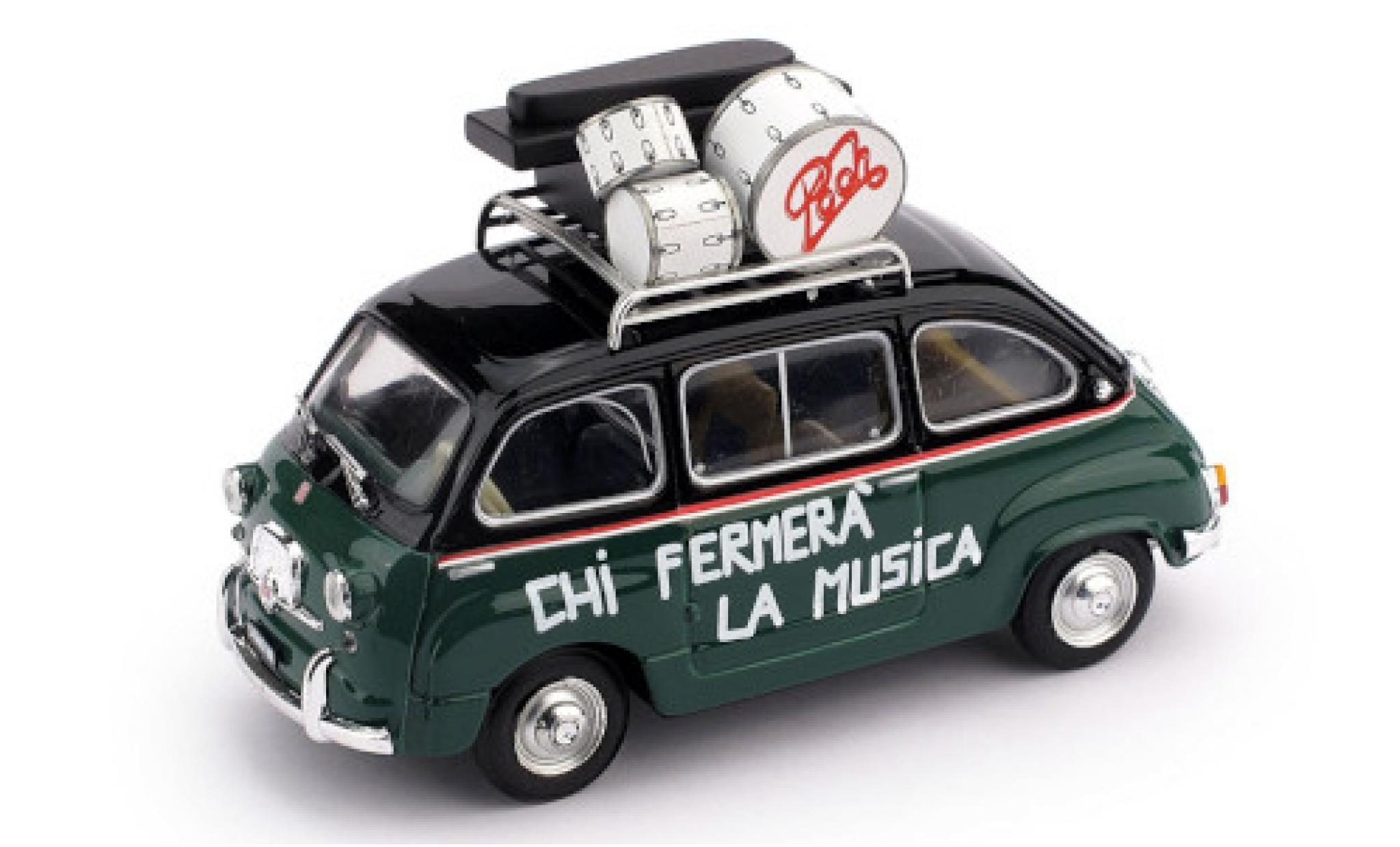 Fiat 600 1/43 Brumm D Multipla Chi Fermera la Musica modelauto