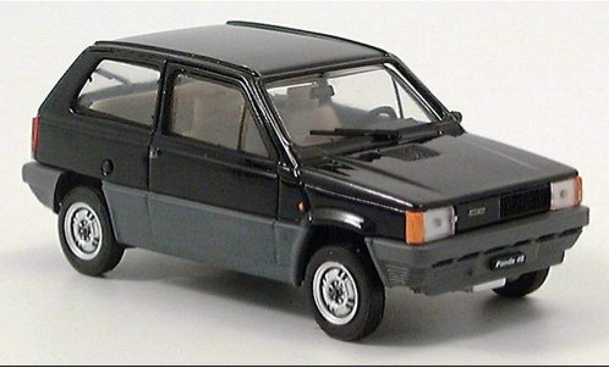 Fiat Panda 1/43 Brumm 45 zwart 1980 modelauto