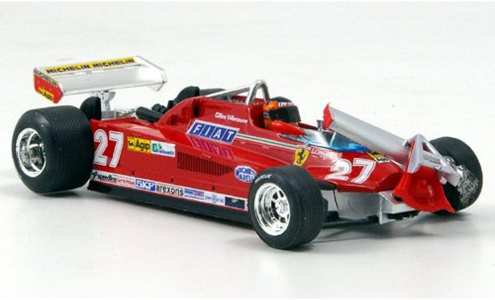 Ferrari 126 1/43 Brumm CK Turbo No.27 Scuderia Formel 1 GP Kanada 1981 ronde 55-56 G.Villeneuve modelauto