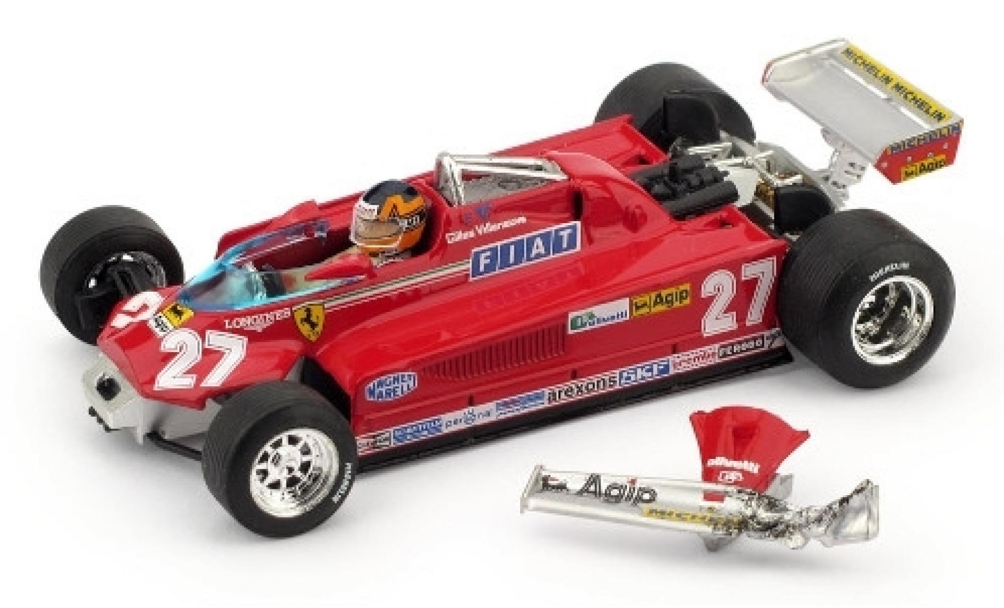 Ferrari 126 1/43 Brumm CK Turbo No.27 Scuderia Formel 1 GP Kanada 1981 ronde 57-63 G.Villeneuve modelauto
