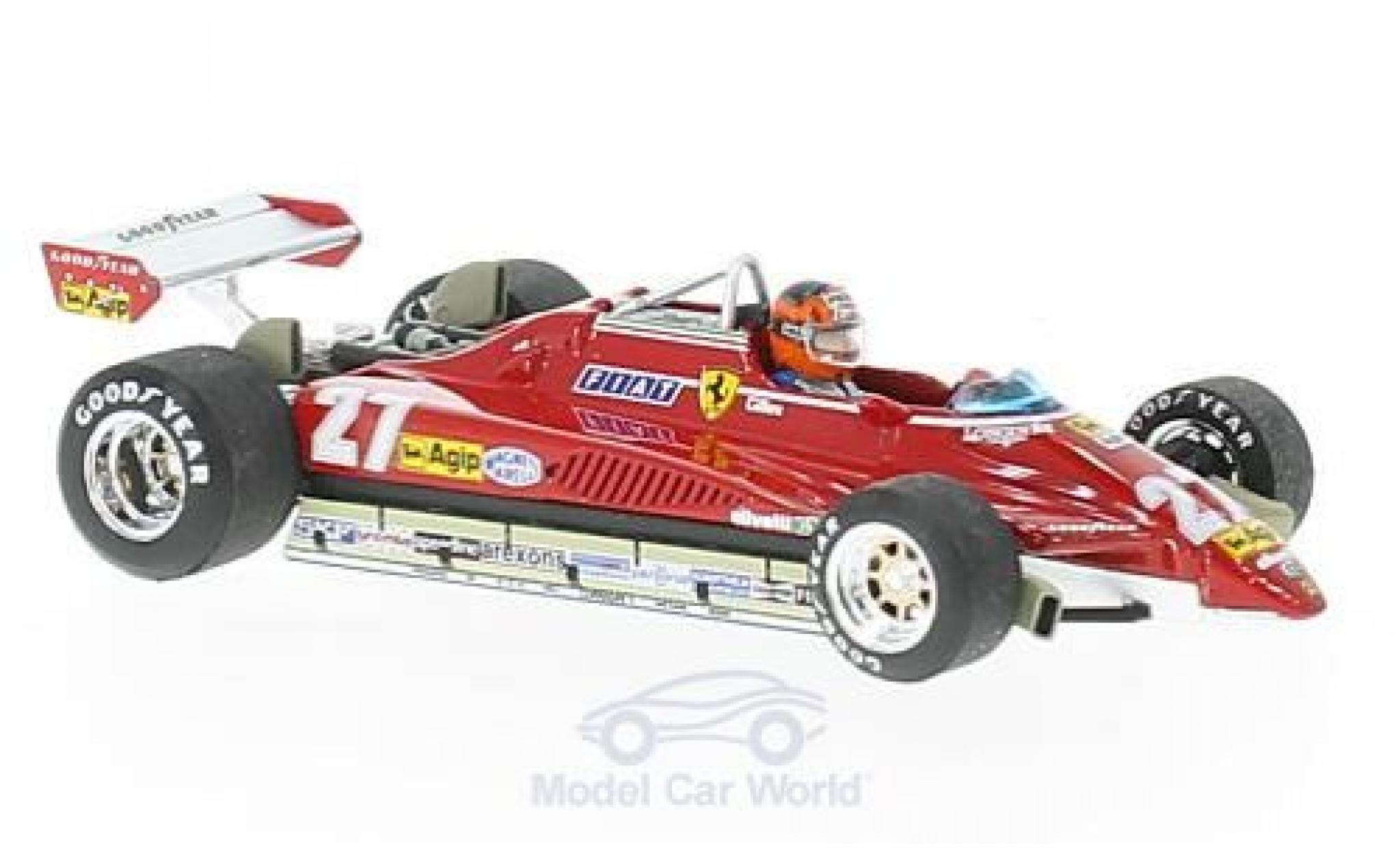 Ferrari 126 1982 1/43 Brumm C2 turbo No.27 Formel 1 GP Brasilien 1982 mit Fahrerfigur G.Villeneuve modelauto