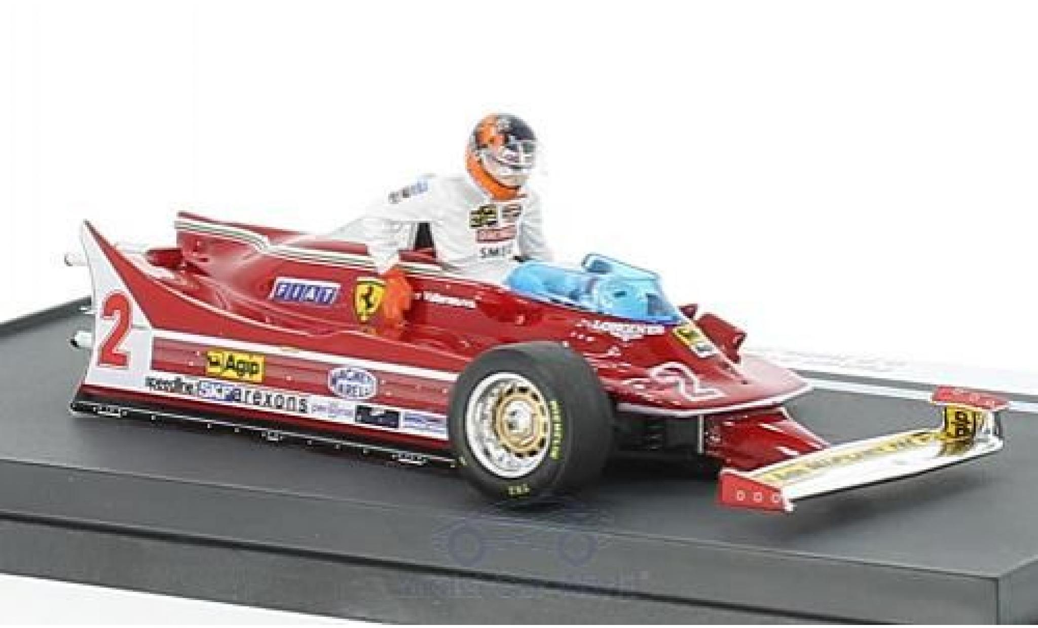 Ferrari 312 P 1/43 Brumm T5 No.2 Formel 1 GP Italien 1980 mit Fahrerfigur G.Villeneuve modelauto