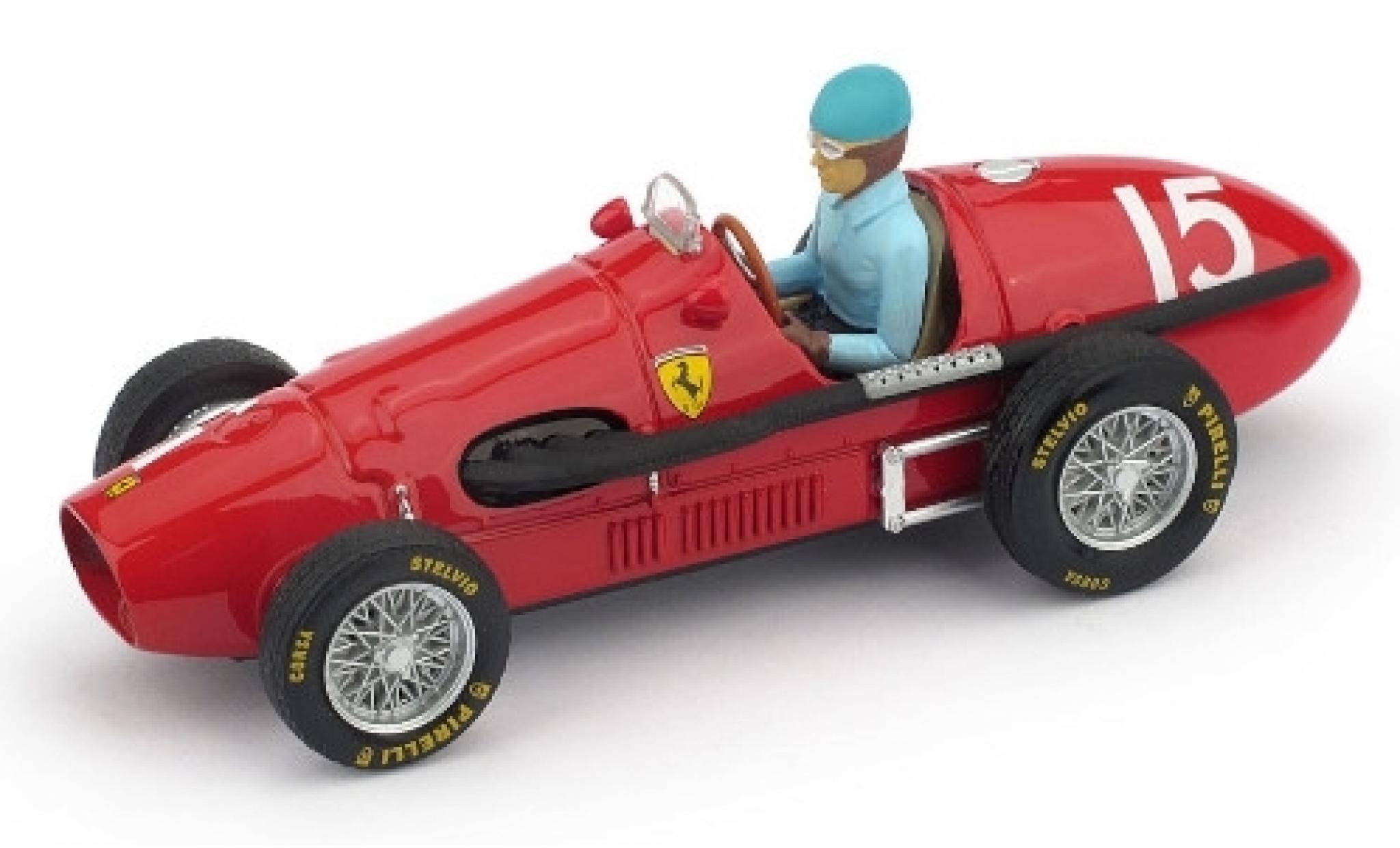Ferrari 500 1/43 Brumm F2 No.15 Scuderia GP Gro&szlig;britannien 1952 avec figurine de conducteur A.Ascari modelauto