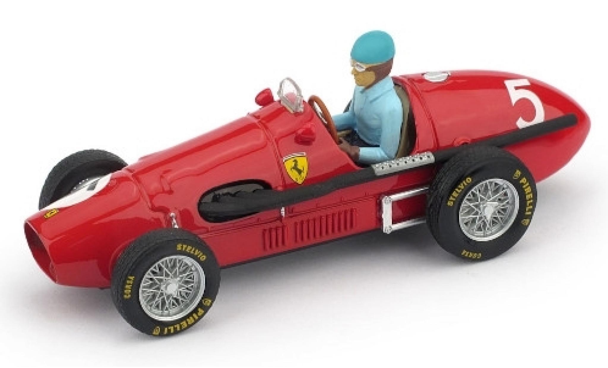 Ferrari 500 1/43 Brumm F2 No.5 Scuderia GP Gro&szlig;britannien 1953 avec figurine de conducteur A.Ascari modelauto