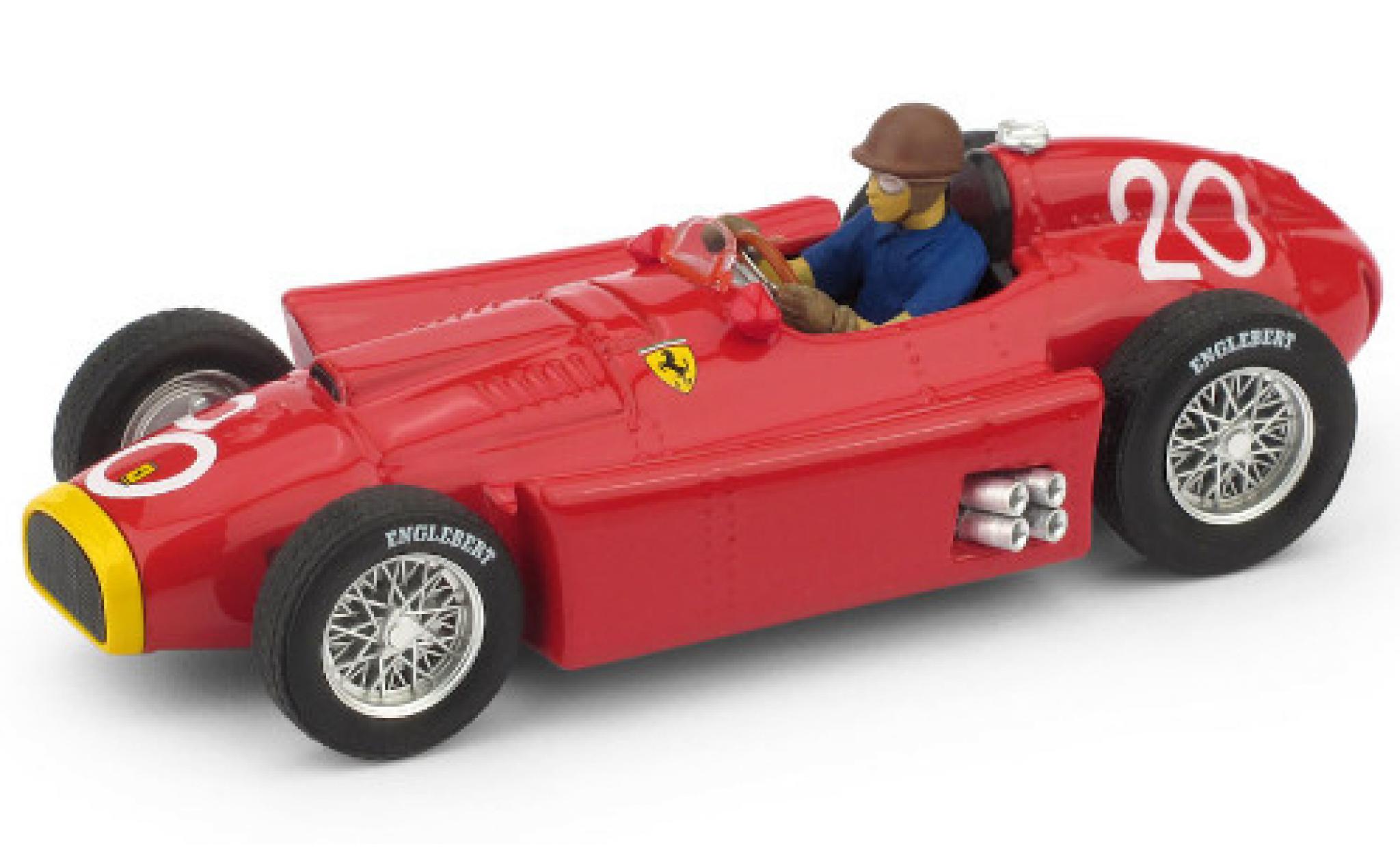 Ferrari D50 1/43 Brumm No.20 Formel 1 GP Monte Carlo 1956 avec figurine de conducteur J.M.Fangio modelauto