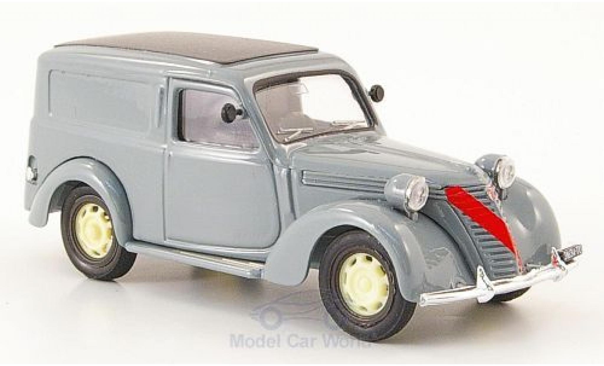 Fiat 1100 1947 1/43 Brumm Furgone grijs 1947 modelauto
