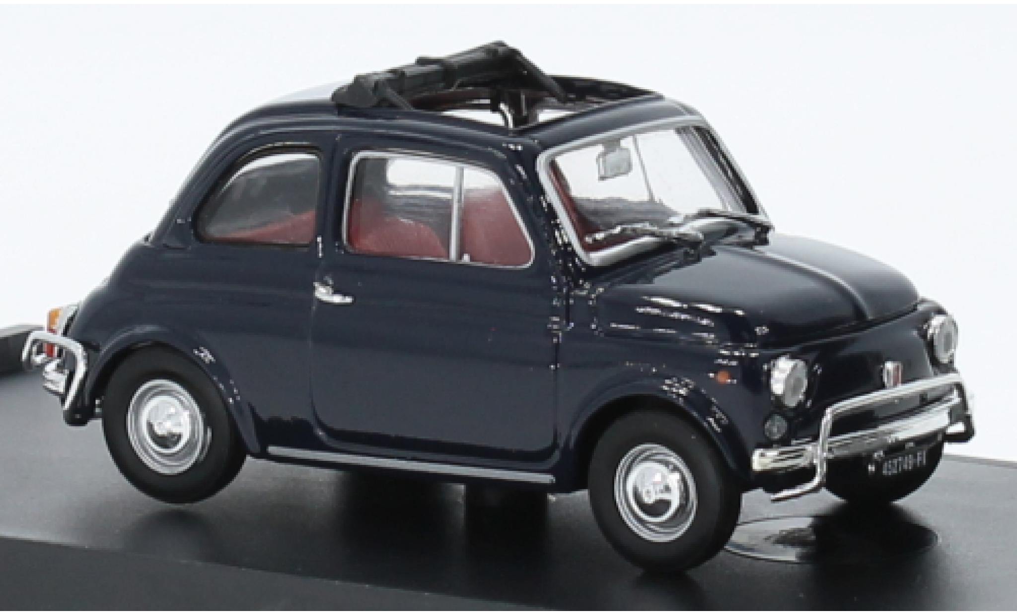Fiat 500 1/43 Brumm L blauw 1968 1:43 modelauto