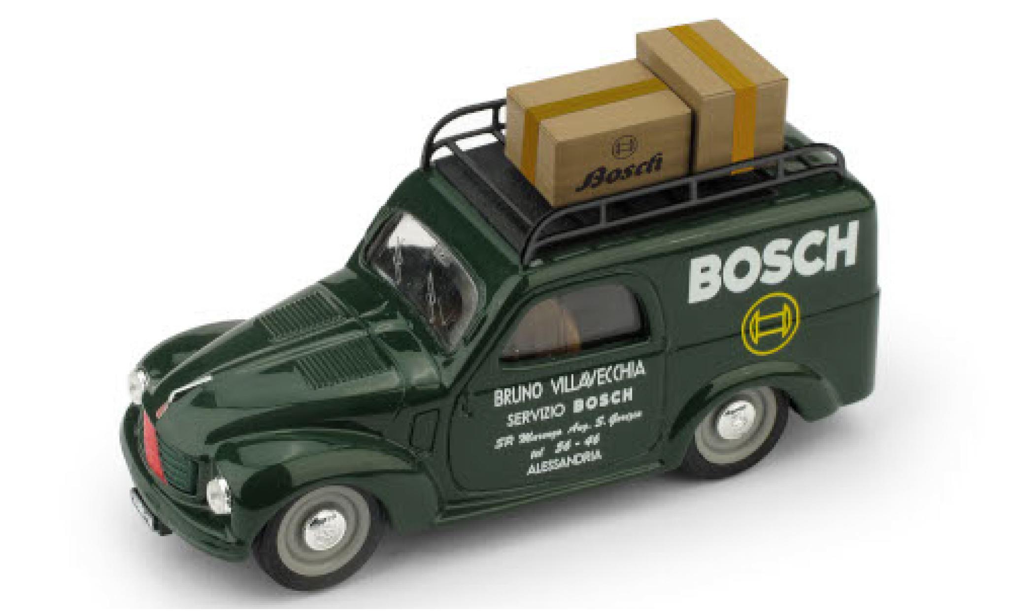 Fiat 500 1/43 Brumm C Furgone Bosch 1950 avec Rack de toit et charge modelauto