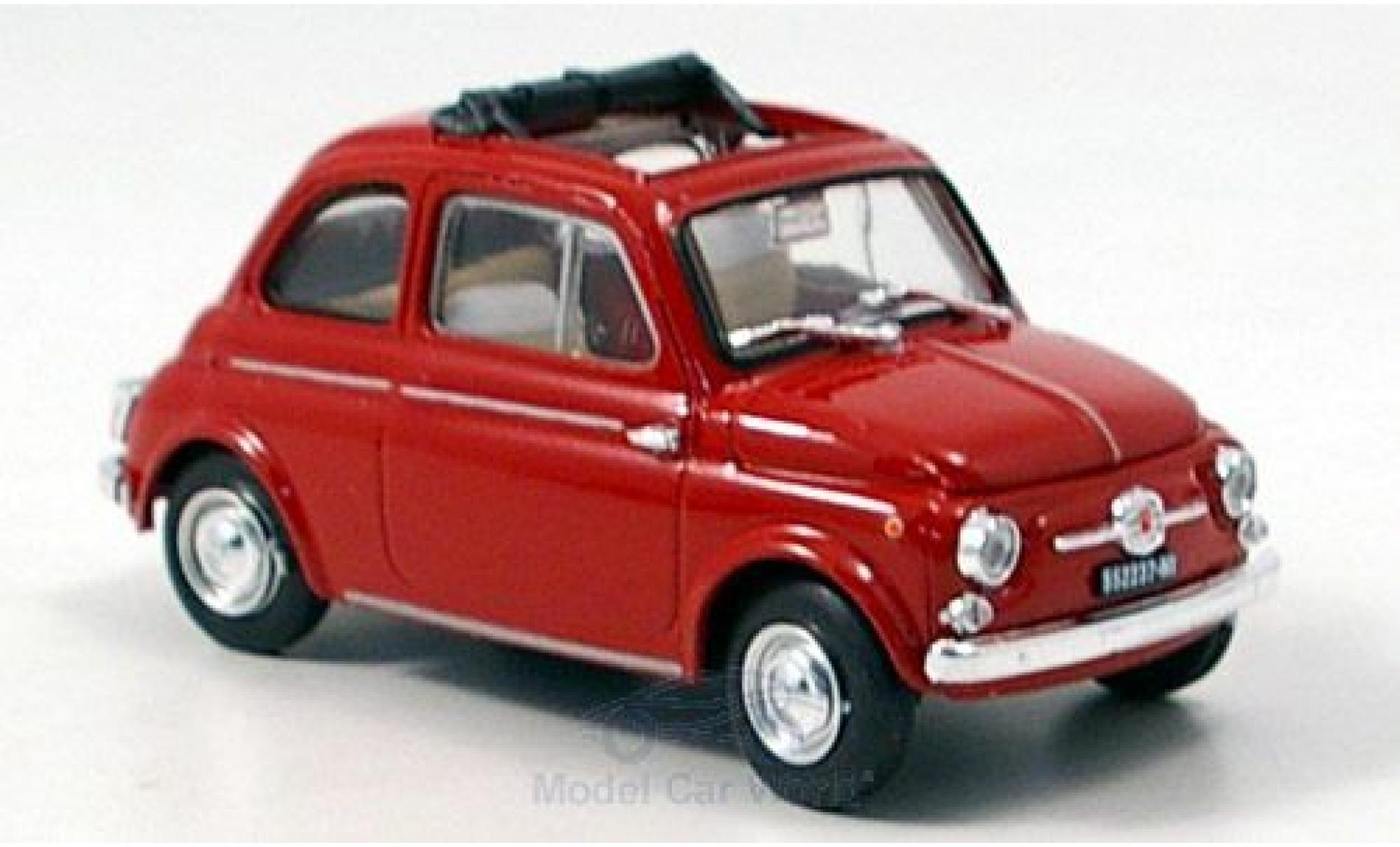 Fiat 500 1/43 Brumm D rood 1960 modelauto