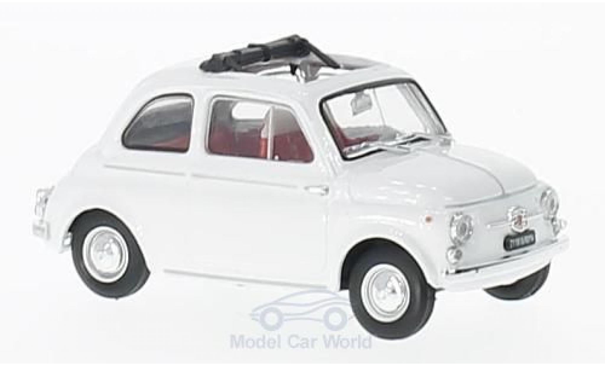 Fiat 500 1/43 Brumm D wit 1960 modelauto