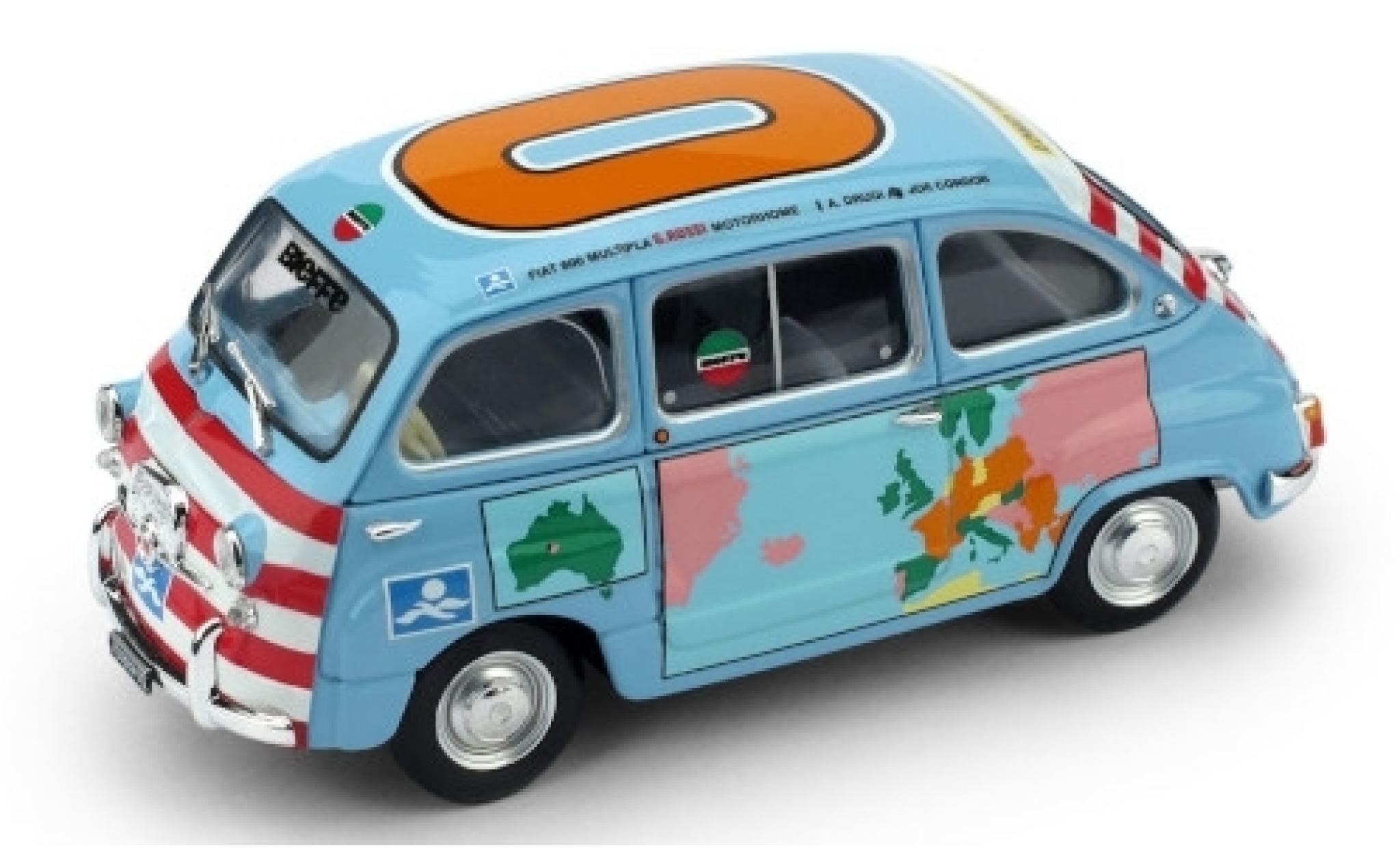 Fiat 600 1/43 Brumm D Multipla Graziano Rossi Motorhome 1960 modelauto