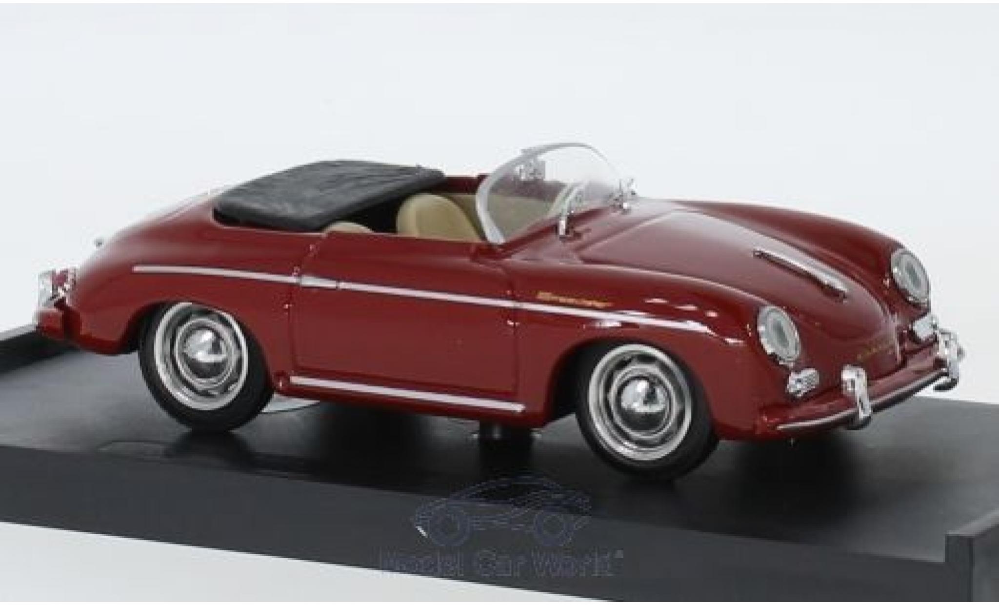 Porsche 356 1/43 Brumm Speedster rood 1952 modelauto