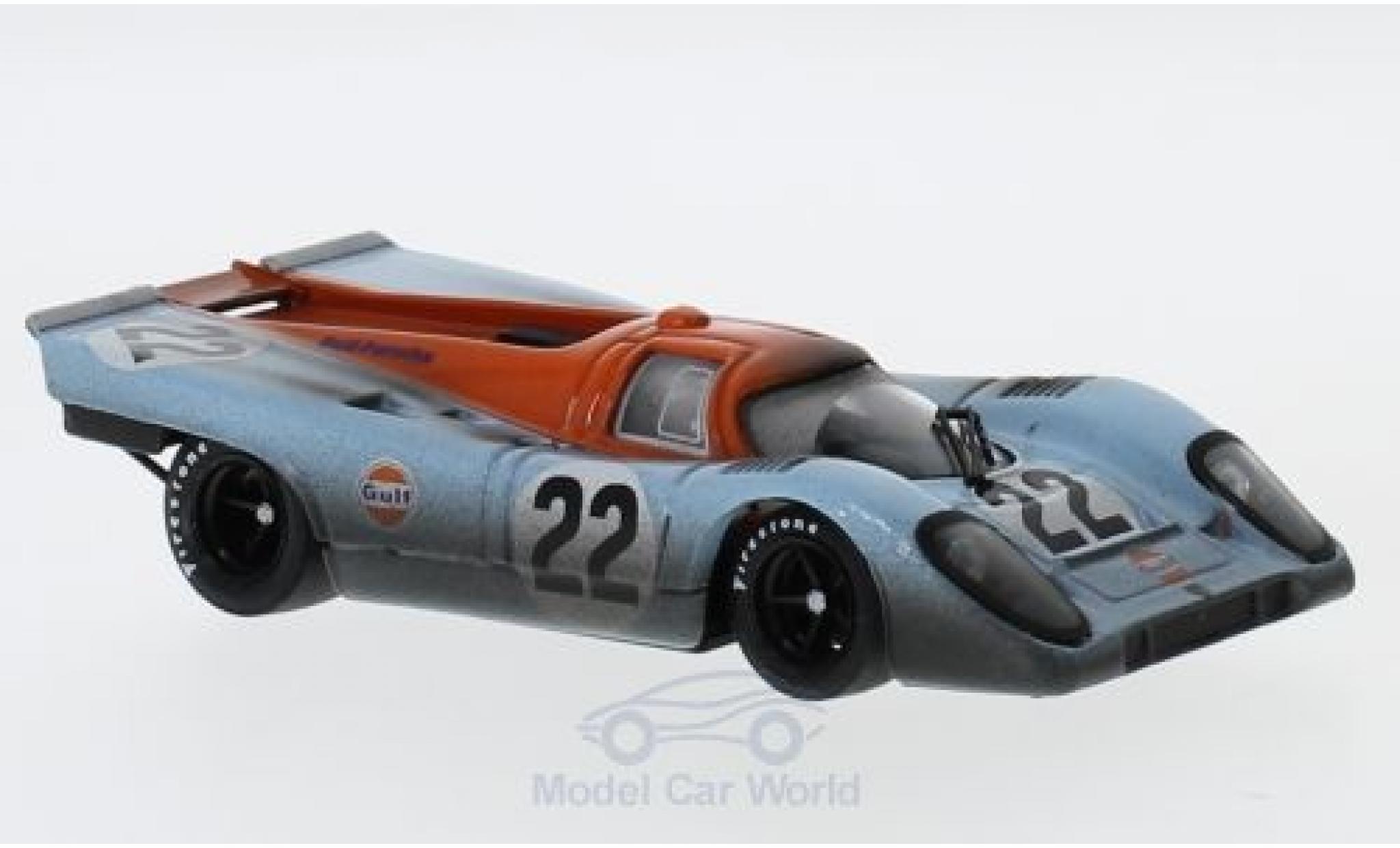 Porsche 917 1970 1/43 Brumm K No.22 JWA-Gulf Racing Team Gulf 24h Le Mans 1970 mit Rennspuren M.Hailwood/D.Hobbs modelauto