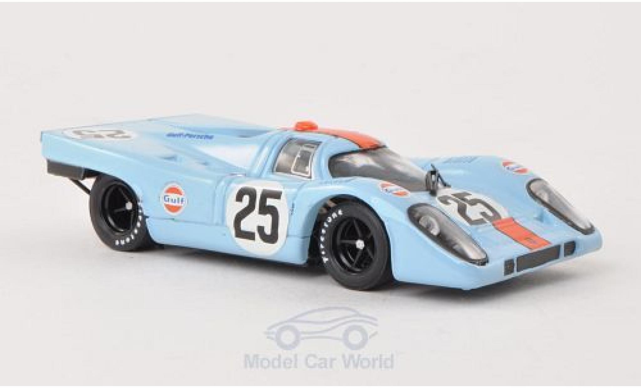 Porsche 917 1970 1/43 Brumm K No.25 JWA Gulf 1000km Spa 1970 Rodriguez modelauto