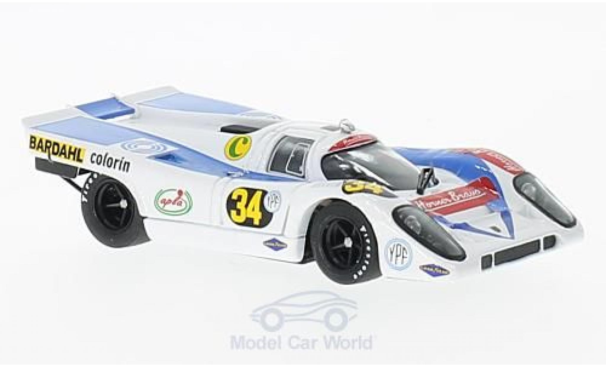 Porsche 917 1971 1/43 Brumm K No.34 Zitro Racing 1000 Km Buenos Aires 1971 D.Martin/P.Brea modelauto