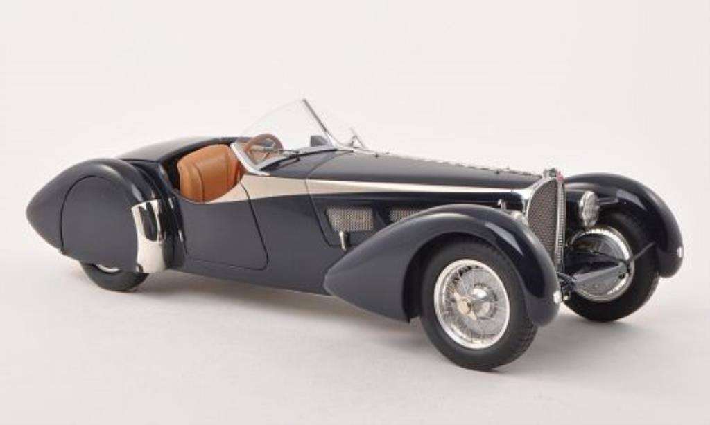 Bugatti 57 SC 1/18 CMC SC Corsica Roadster blauw 1938 modelauto