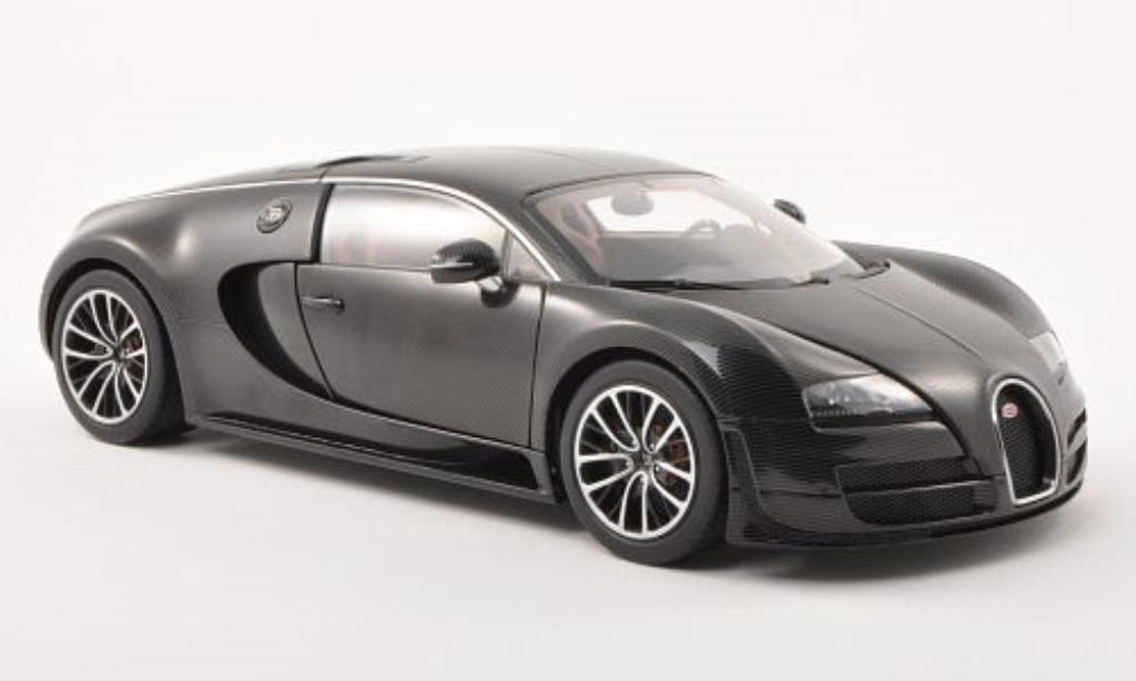 Bugatti Veyron 16.4 1/18 Autoart 16.4 Super Sport carbon-zwart 2010 modelauto