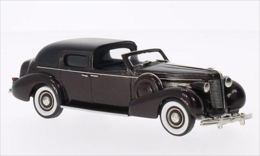 Buick Limited 1/43 Brooklin Town Car by Derham metallic bruin/zwart 1938 modelauto