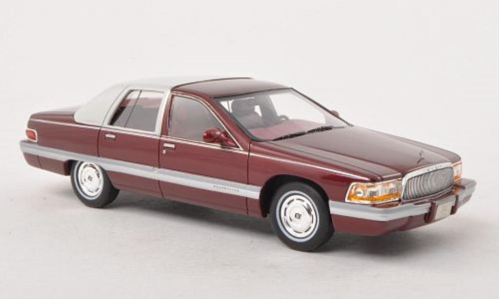 Buick Roadmaster 1/43 GLM rood/matt-wit 1994 modelauto