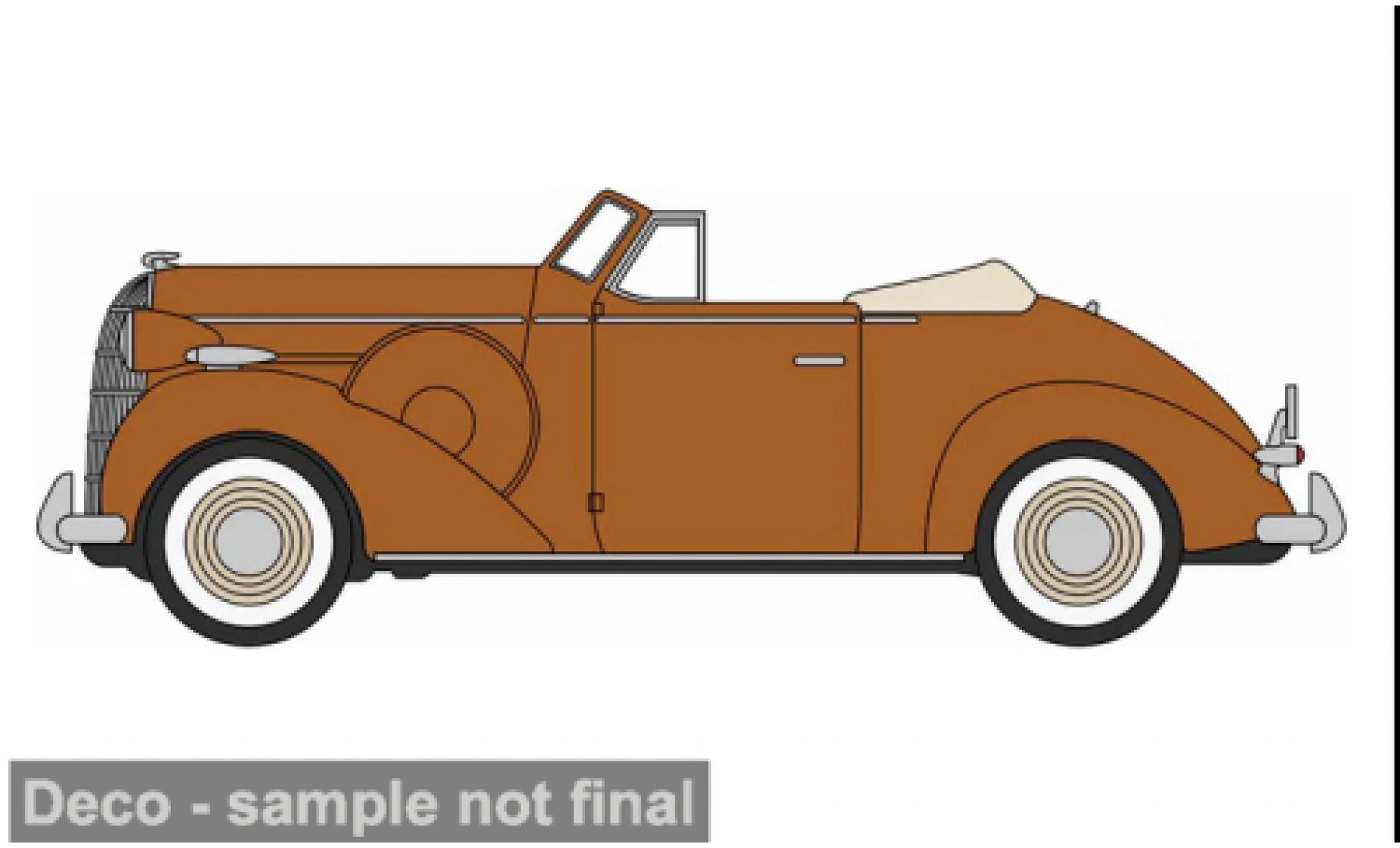 Buick Special 1/87 Oxford Cabriolet Coupe bruin 1936 1:87 modelauto