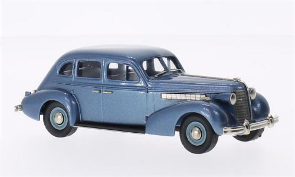 Buick Special 1/43 Brooklin Plain Back 4-door Sedan M-47 metallic blauw 1937 modelauto