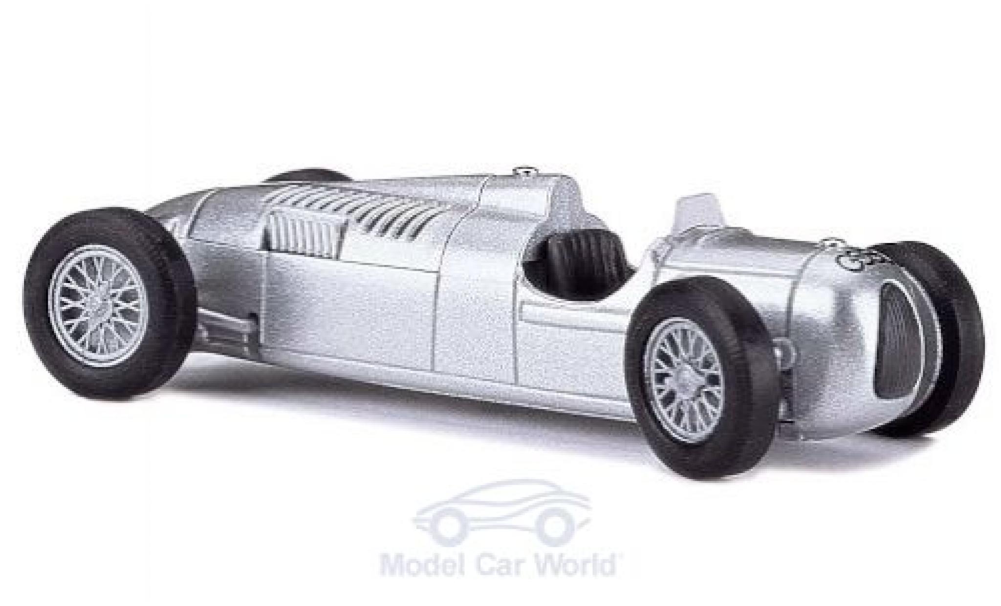 Auto Union Typ C 1/87 Busch grijs Formel 1 1936 Megamodell in PC-Box modelauto