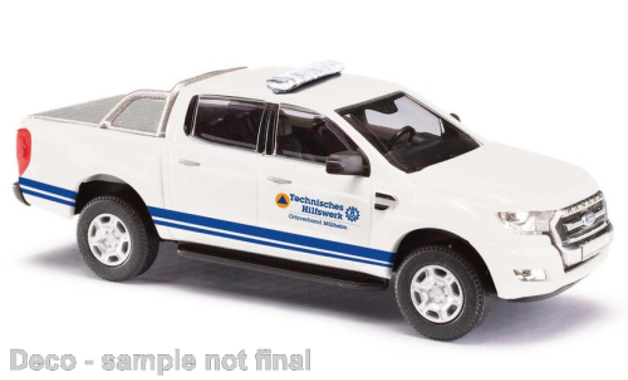 Ford Ranger 1/87 Busch THW M&uuml;hlheim modelauto