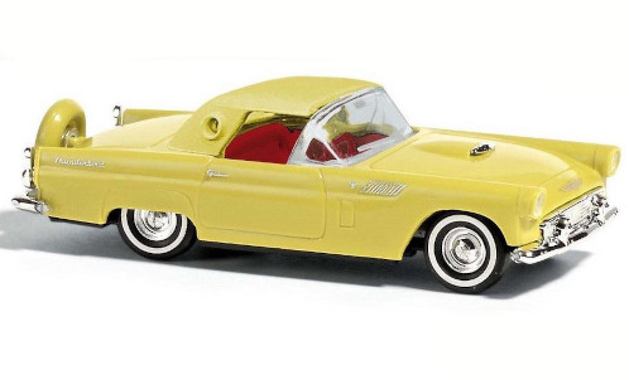 Ford Thunderbird 1/87 Busch Hardtop geel 1956 modelauto