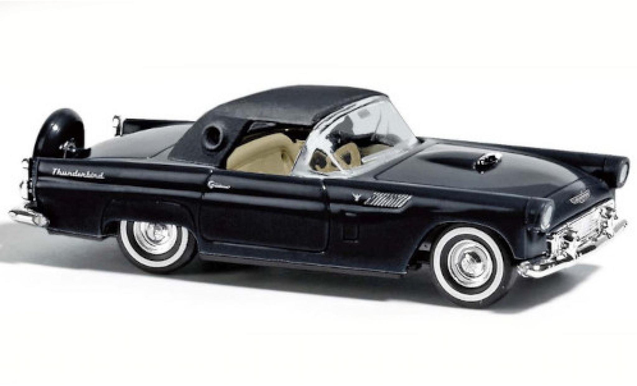 Ford Thunderbird 1/87 Busch Hardtop zwart 1956 modelauto