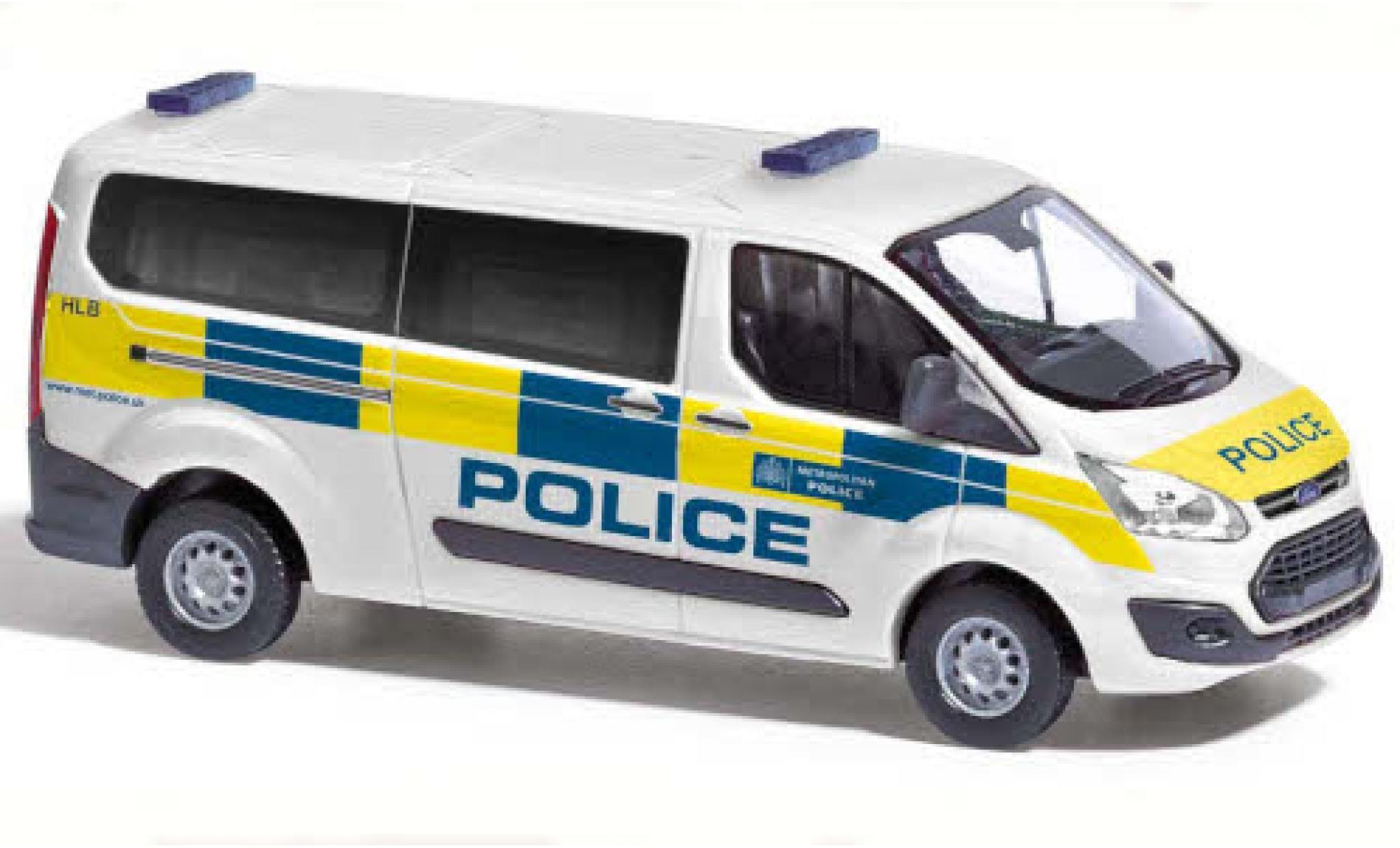 Ford Transit 1/87 Busch Custom Bus Politie (GB) 2012 modelauto