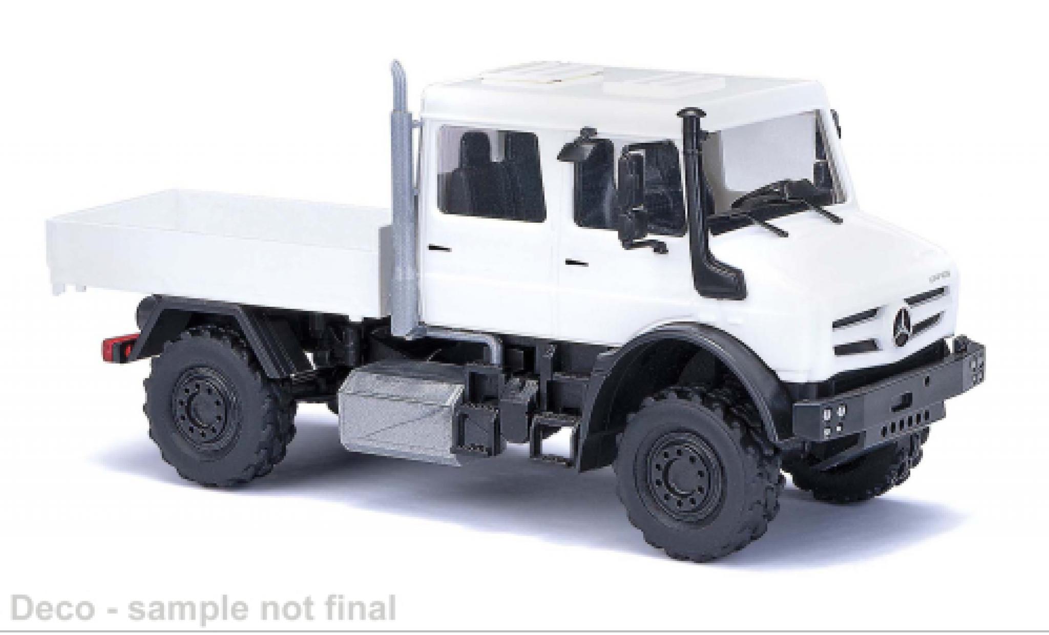 Mercedes Unimog 1/87 Busch U 5023 cabine double wit 2013 modelauto