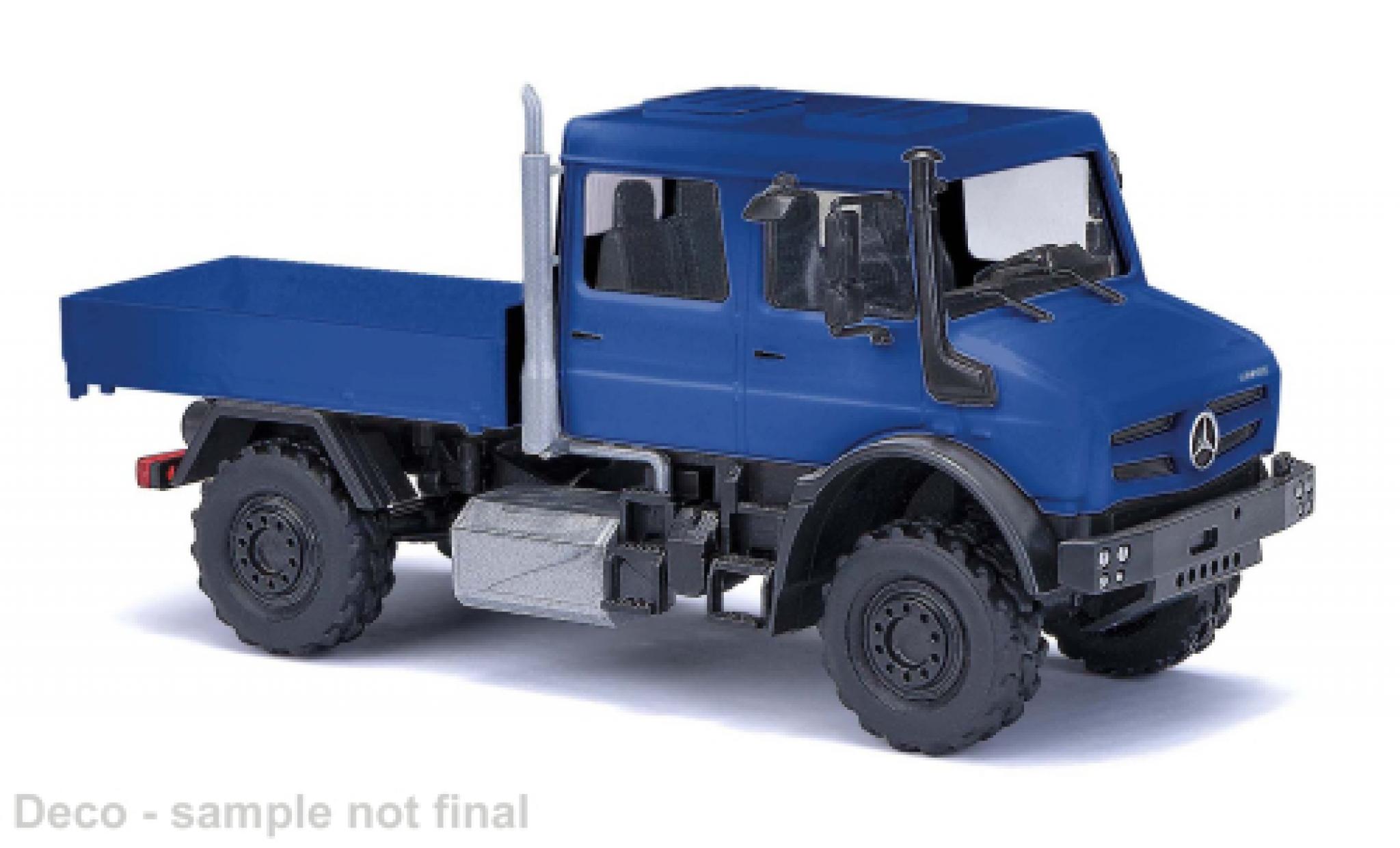Mercedes Unimog 1/87 Busch U 5023 cabine double blauw 2013 modelauto