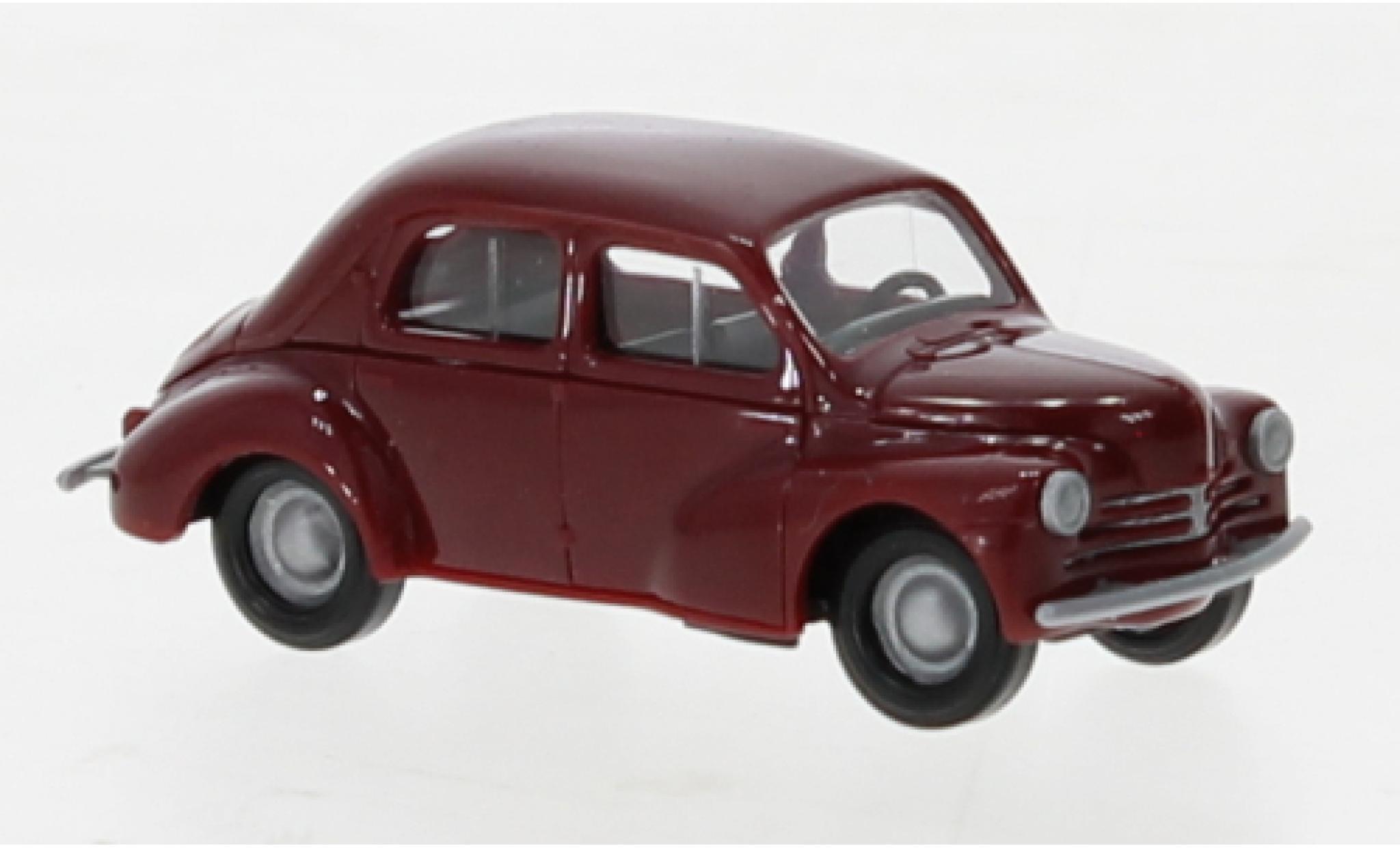 Renault 4CV 1/87 Busch rood fonc&eacute; 1958 modelauto