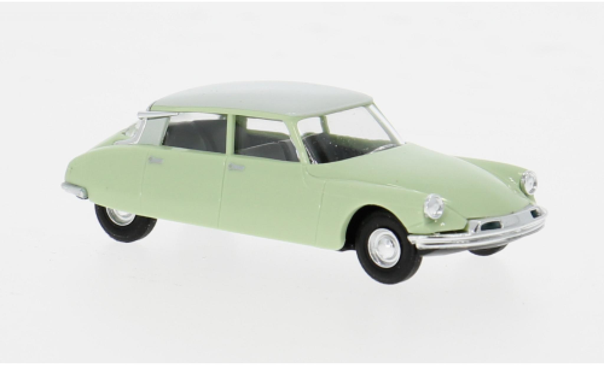 Citroen DS 1/87 Busch 19 groen/beige 1955 1:87 modelauto