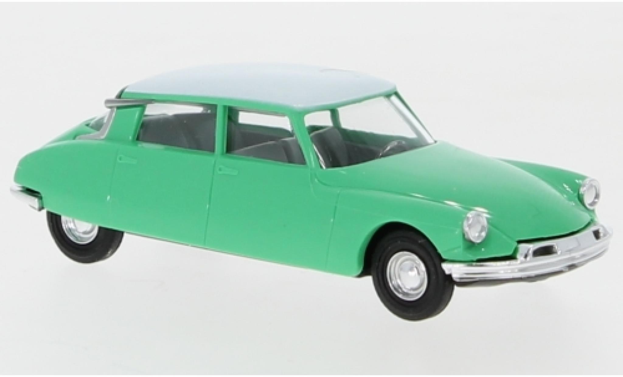 Citroen DS 1/87 Busch 19 t&uuml;rkis/wit modelauto
