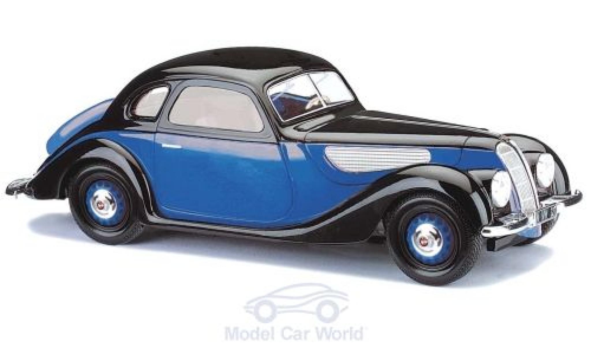 EMW 327 1/87 Busch Coupe blauw/zwart 1952 modelauto