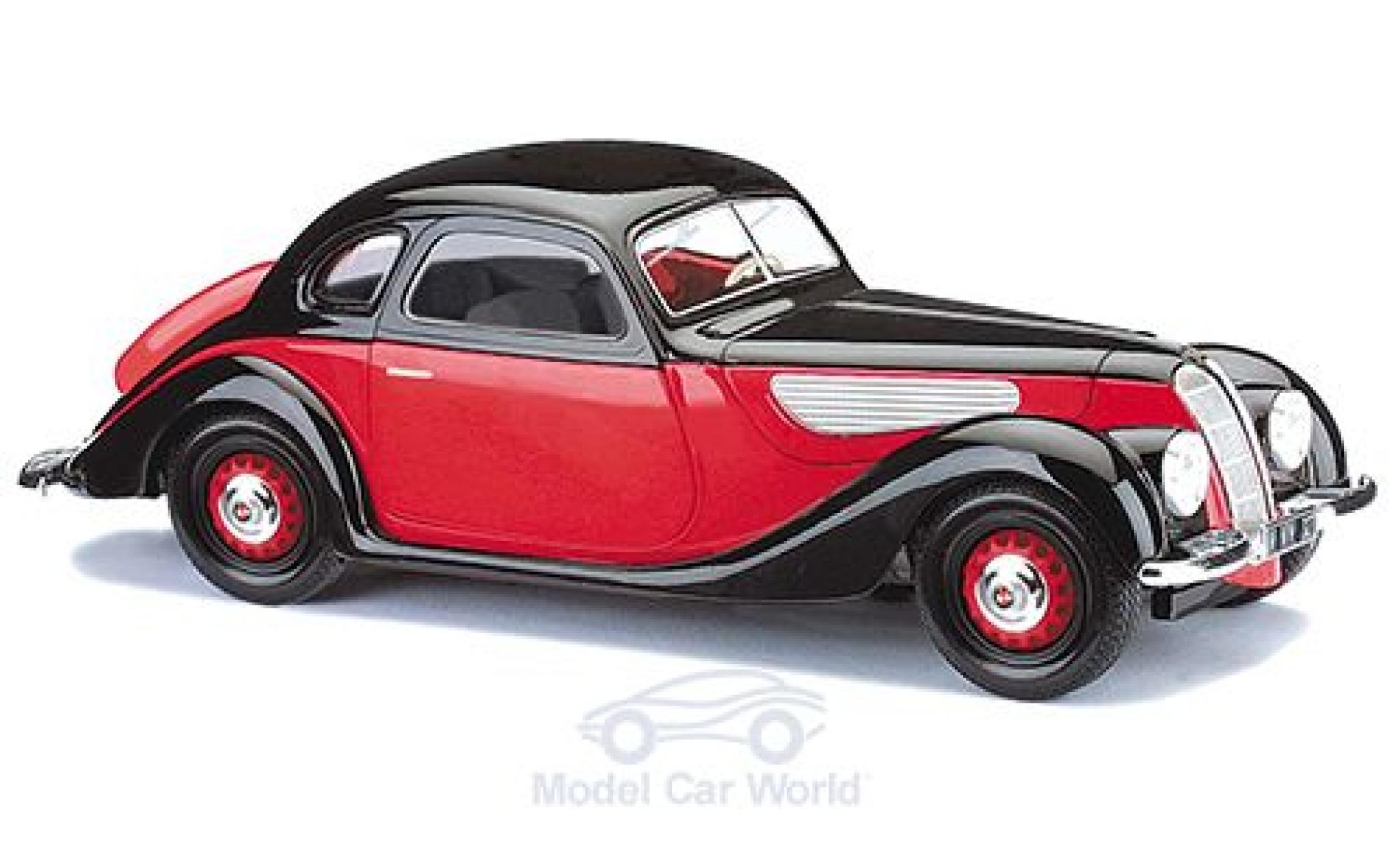 EMW 327 1/87 Busch Coupe rood/zwart 1952 modelauto