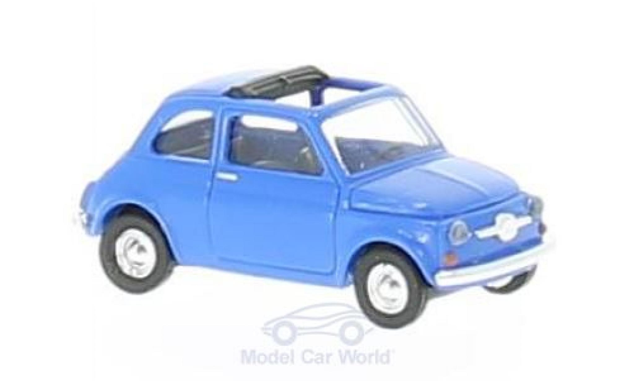 Fiat 500 L 1/87 Busch blauw modelauto