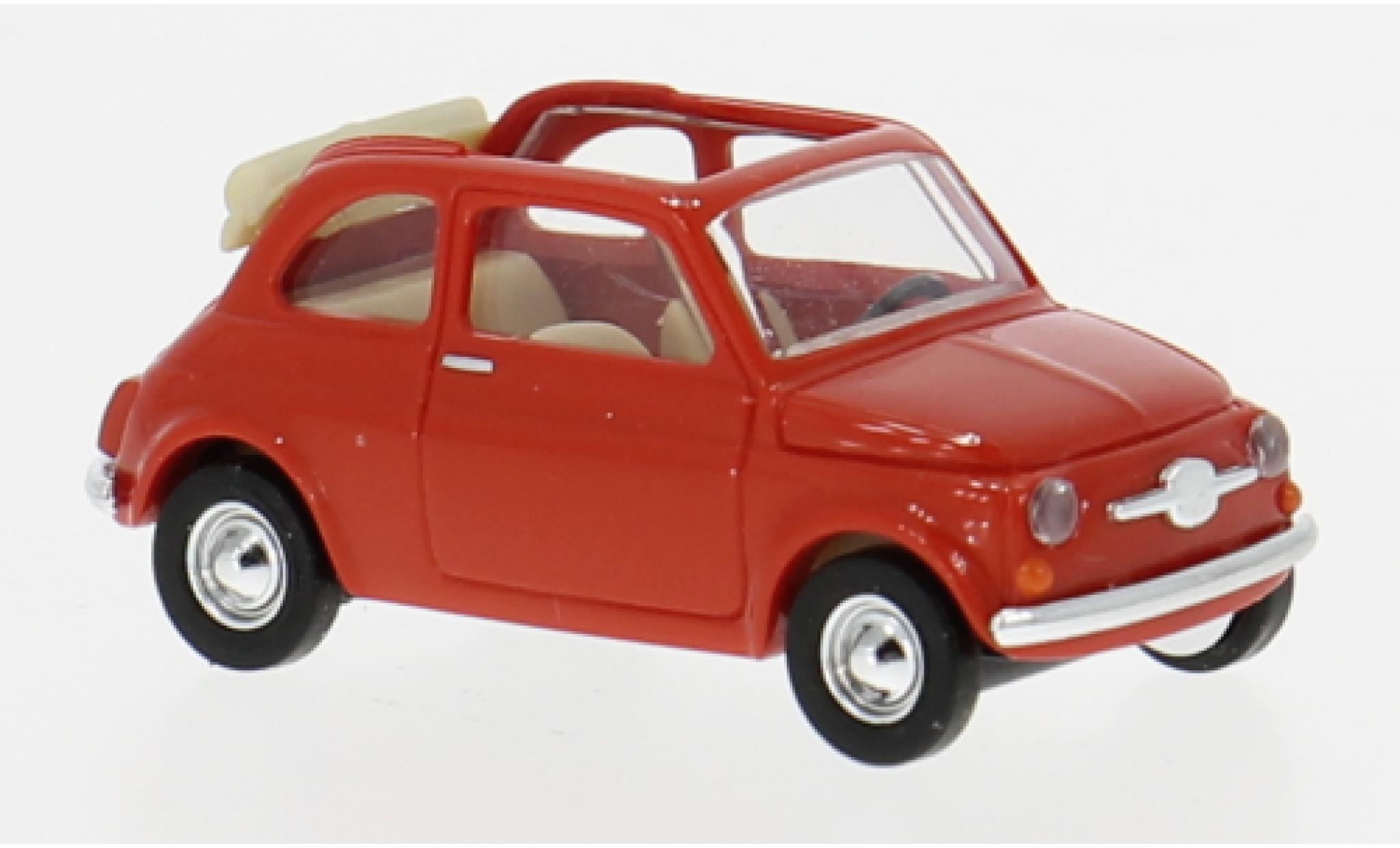Fiat 500 1/87 Busch rood 1965 1:87 modelauto
