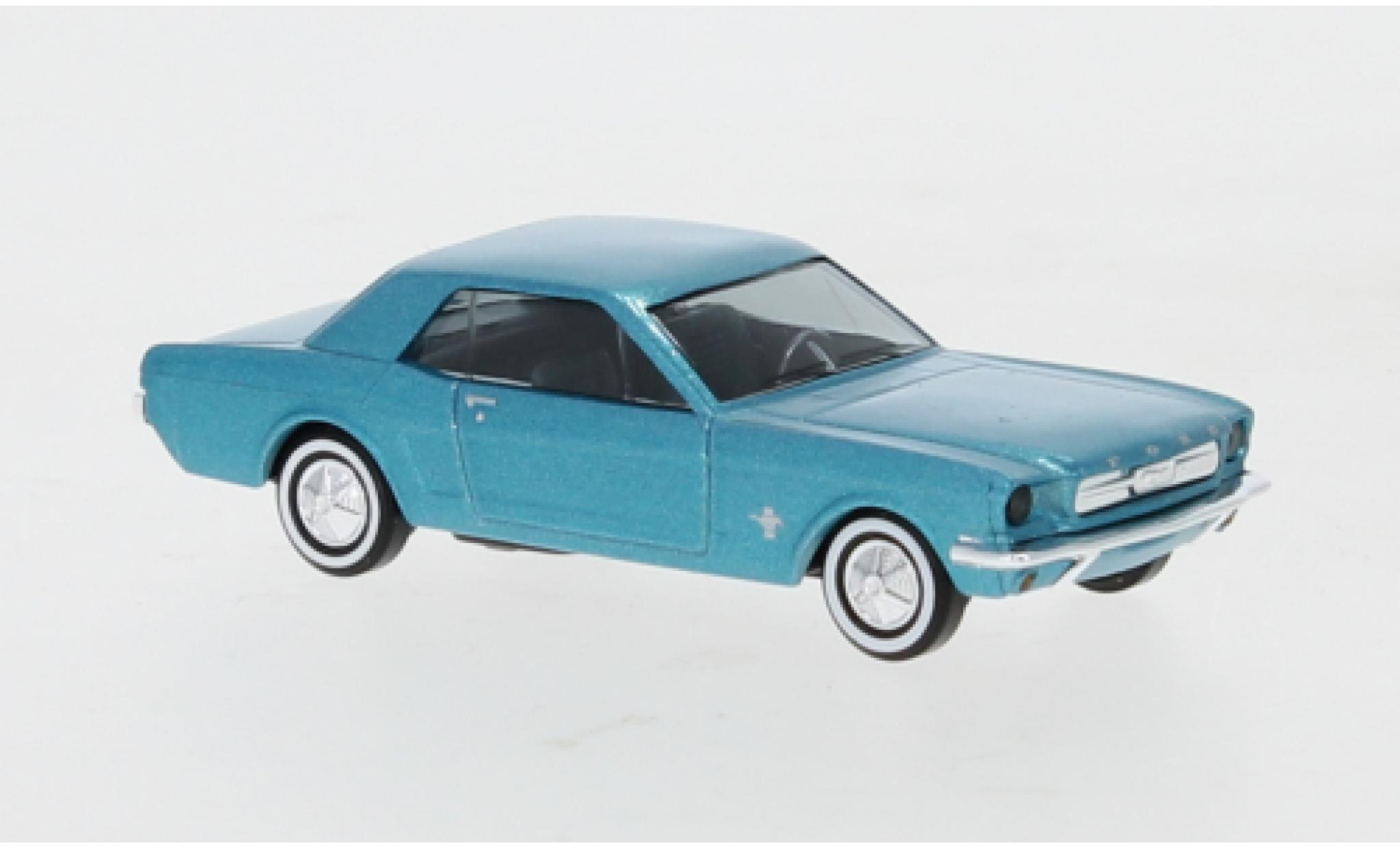Ford Mustang 1/87 Busch metallic groen modelauto